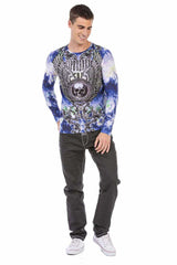 CL471 Men's long-sleeved shirt with trendy prints