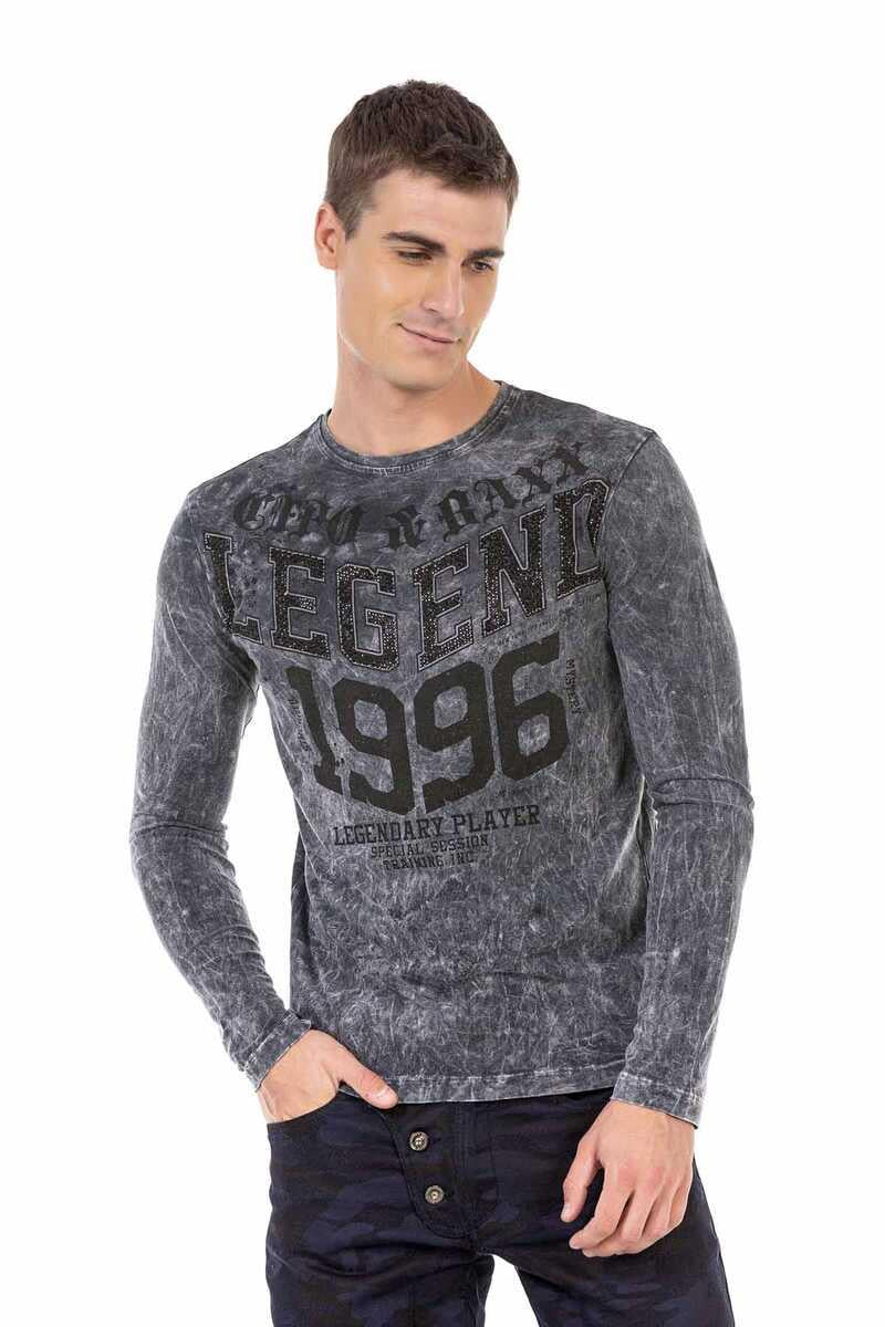 CL473 Men's long-sleeved shirt with cool prints