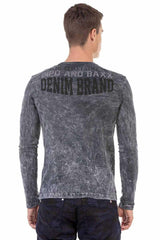 CL473 Men's long-sleeved shirt with cool prints