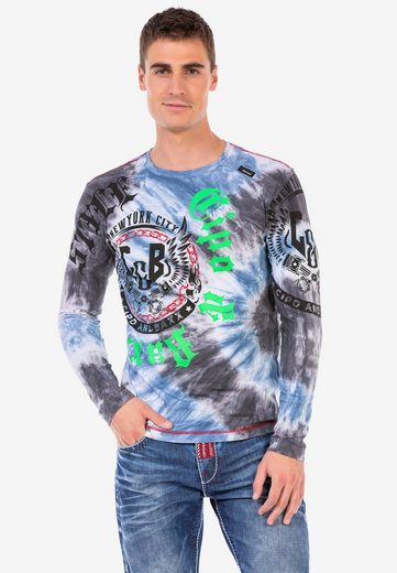 CL476 men's long-sleeved shirt with cool brand print