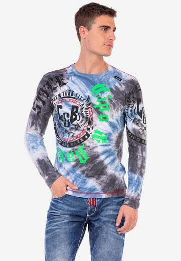 CL476 men's long-sleeved shirt with cool brand print