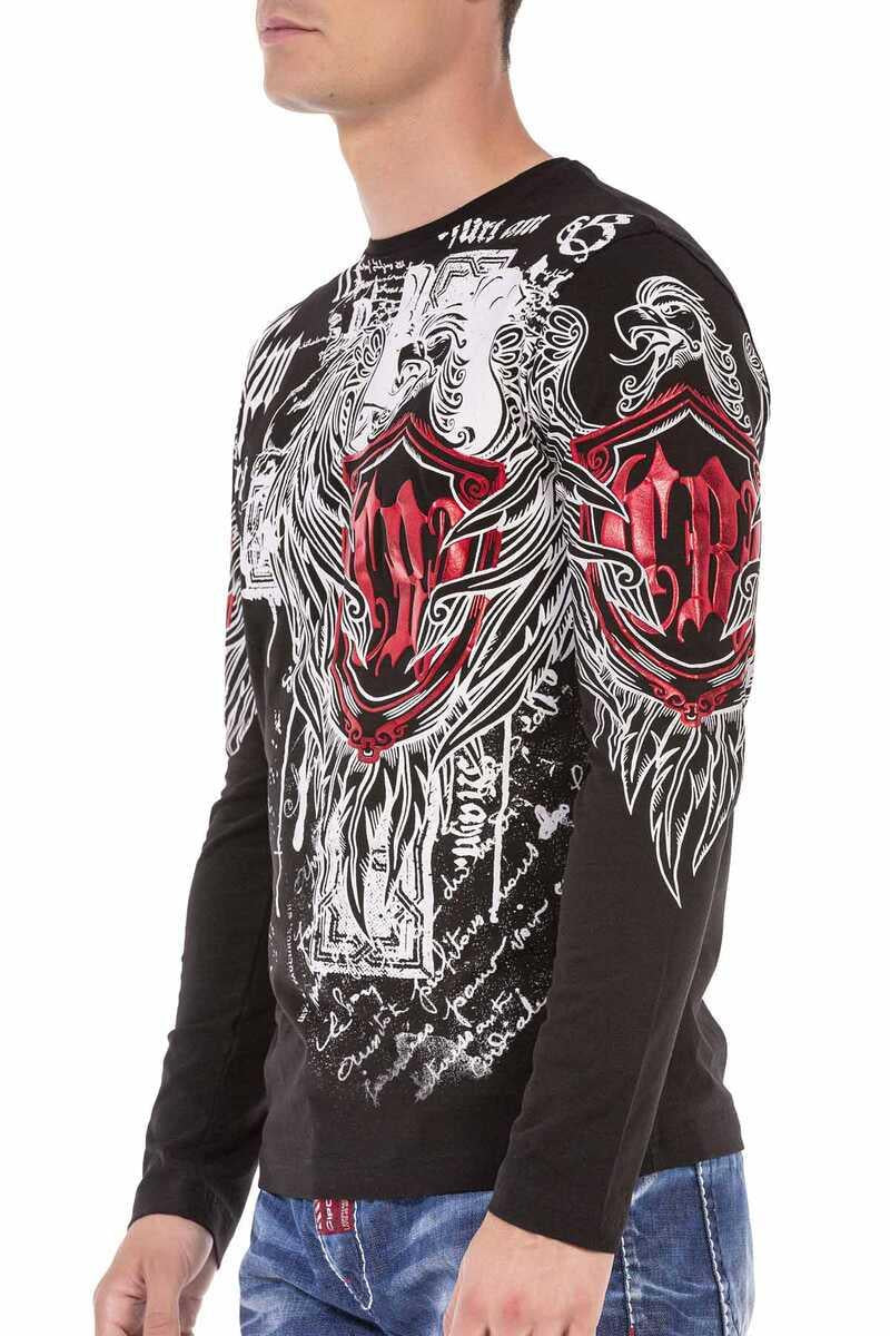CL477 men's long-sleeved shirt with cool print