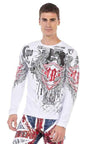 CL477 men's long-sleeved shirt with cool print