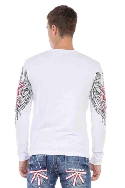 CL477 men's long-sleeved shirt with cool print