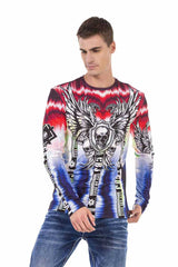 CL484 Men's long-sleeved shirt in a trendy designer look