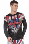 CL485 men's long-sleeved shirt with cool print