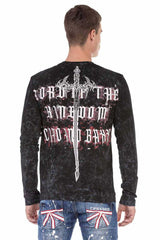 CL485 men's long-sleeved shirt with cool print