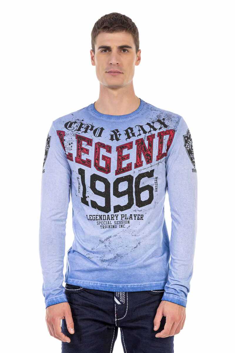 CL486 men's long-sleeved shirt with cool print