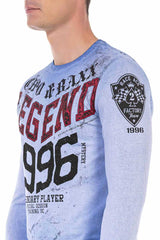 CL486 men's long-sleeved shirt with cool print