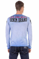 CL486 men's long-sleeved shirt with cool print