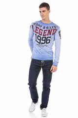 CL486 men's long-sleeved shirt with cool print
