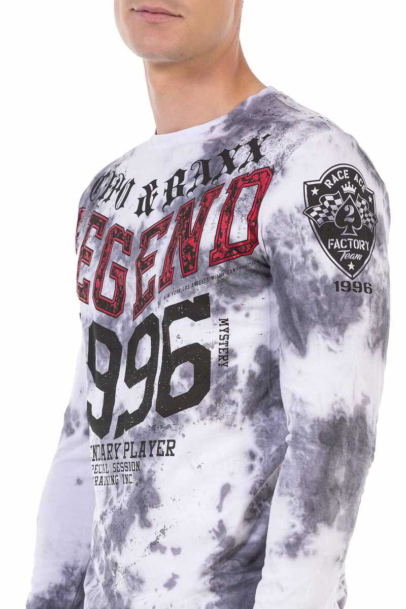 CL486 men's long-sleeved shirt with cool print