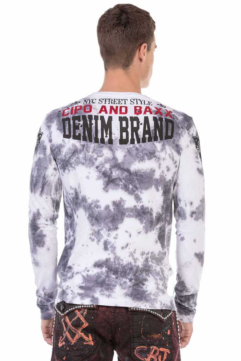CL486 men's long-sleeved shirt with cool print