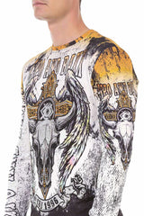 CL492 Men's long-sleeved shirt with extravagant print