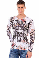 CL494 Men's long-sleeved shirt with extravagant print