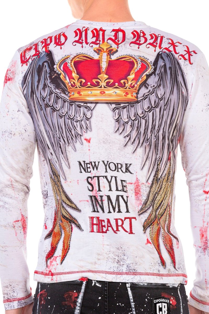CL497 Men's long-sleeved shirt with cool New York style