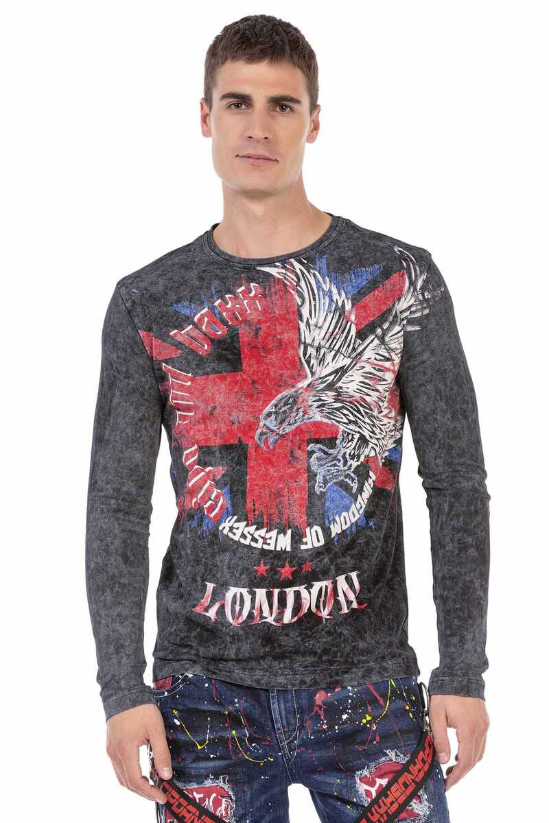 CL499 Men's long-sleeved shirt in an extravagant look