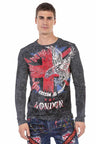 CL499 Men's long-sleeved shirt in an extravagant look