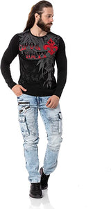 CL522 Men's long-sleeved shirt with large print
