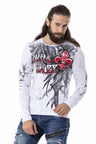 CL522 Men's long-sleeved shirt with large print