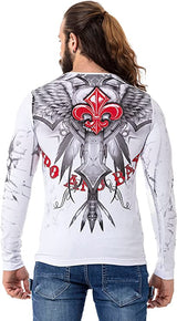 CL522 Men's long-sleeved shirt with large print