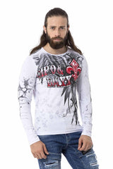 CL522 Men's long-sleeved shirt with large print