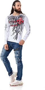 CL522 Men's long-sleeved shirt with large print