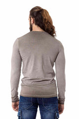CL527 Men's long-sleeved shirt with stylish prints