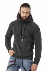 CL529 Men's sweatshirt with high stand-up collar