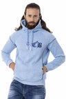 CL529 Men's sweatshirt with high stand-up collar