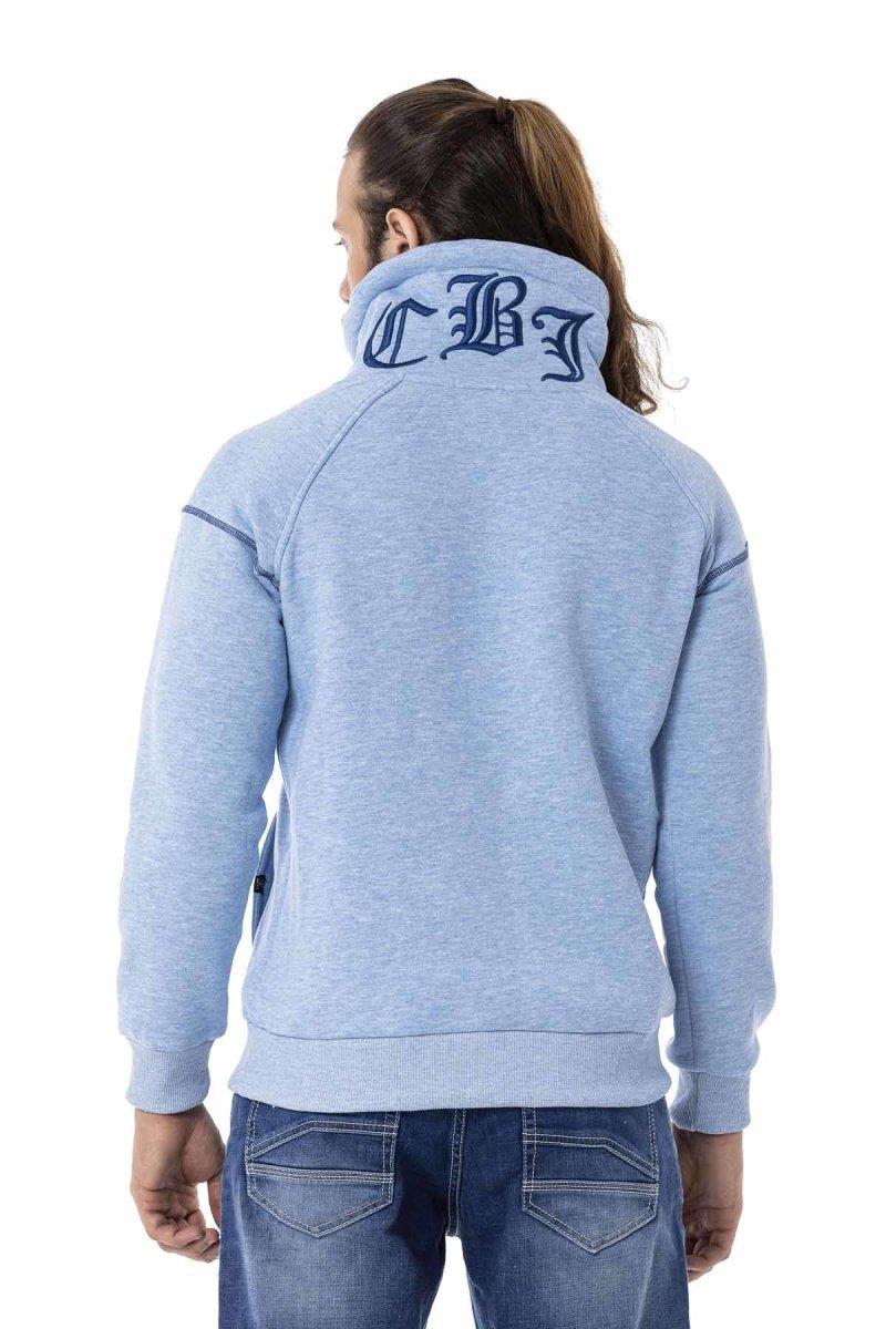 CL529 Men's sweatshirt with high stand-up collar