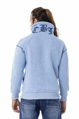 CL529 Men's sweatshirt with high stand-up collar