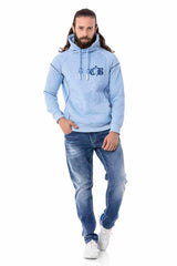 CL529 Men's sweatshirt with high stand-up collar