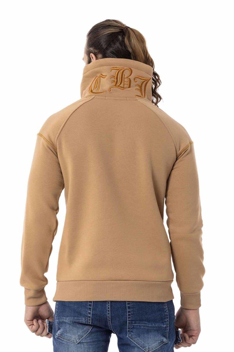 CL529 Men's sweatshirt with high stand-up collar