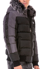 CM182 Men's Winter Jacket – with detachable hood & striking design