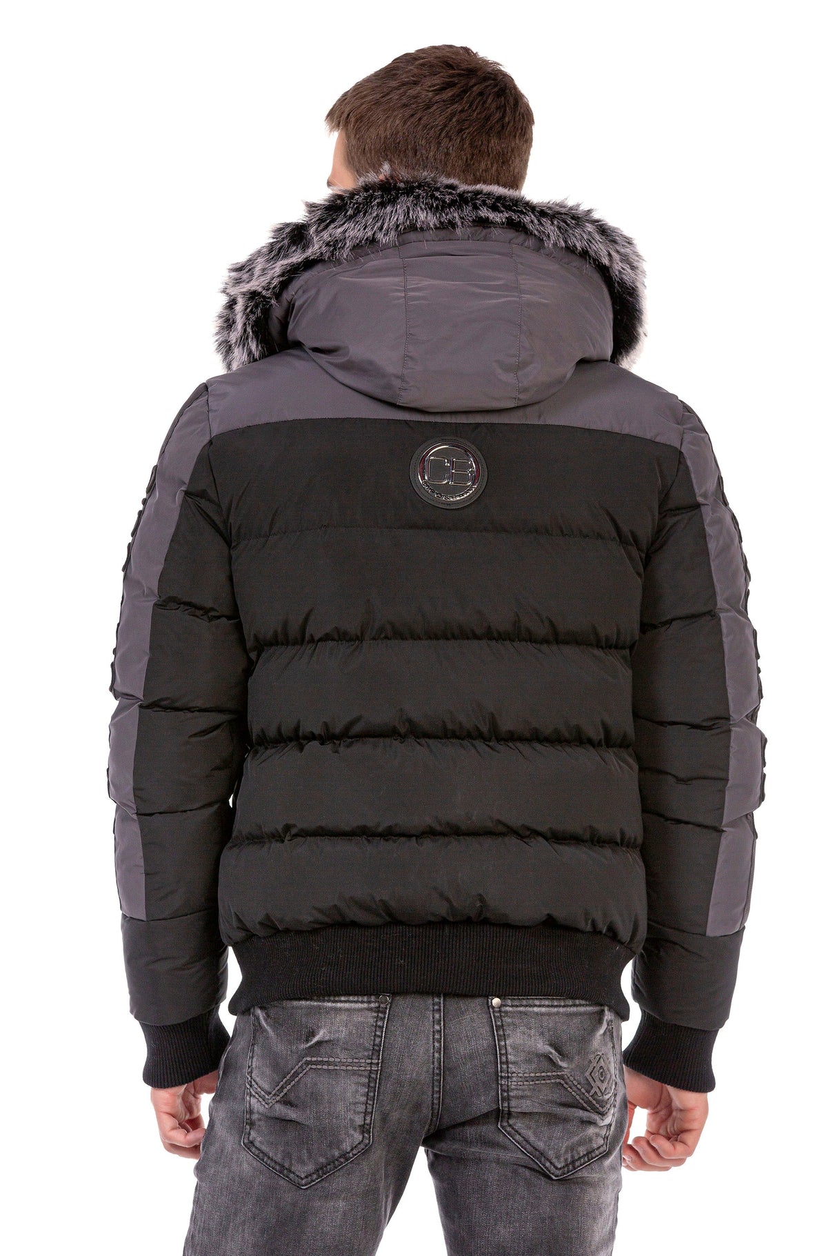 CM182 Men's Winter Jacket – with detachable hood & striking design