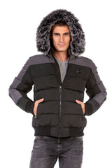 CM182 Men's Winter Jacket – with detachable hood & striking design