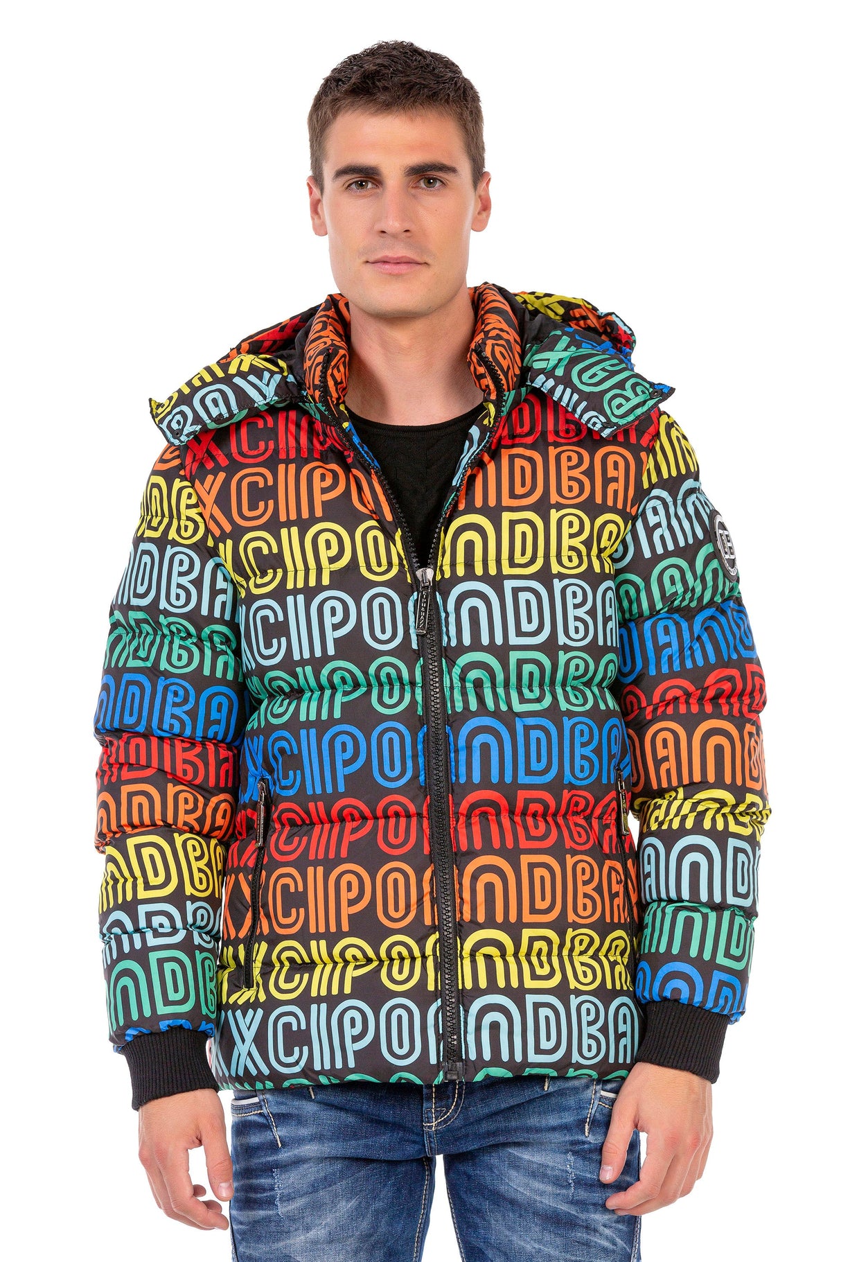 CM186 Men's Winter Jacket – Vibrant Brand Design with Insulated Hood