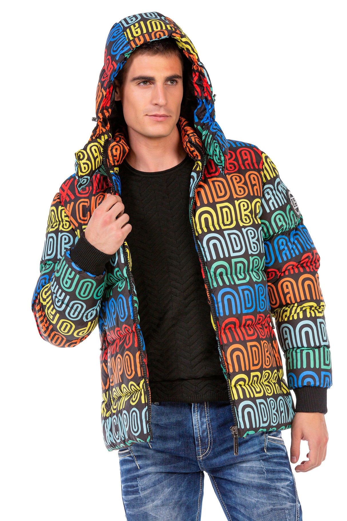 CM186 Men's Winter Jacket – Vibrant Brand Design with Insulated Hood