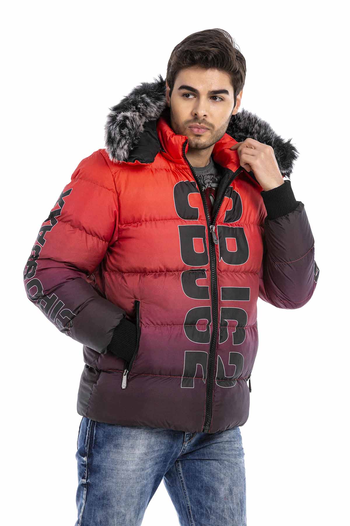 CM190 Men's Winter Jacket – with detachable hood & functional details