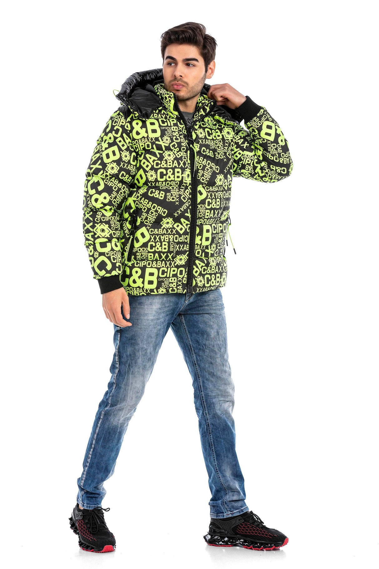 CM193 Men's Winter Jacket – Urban Look with Detachable Hood Product Description