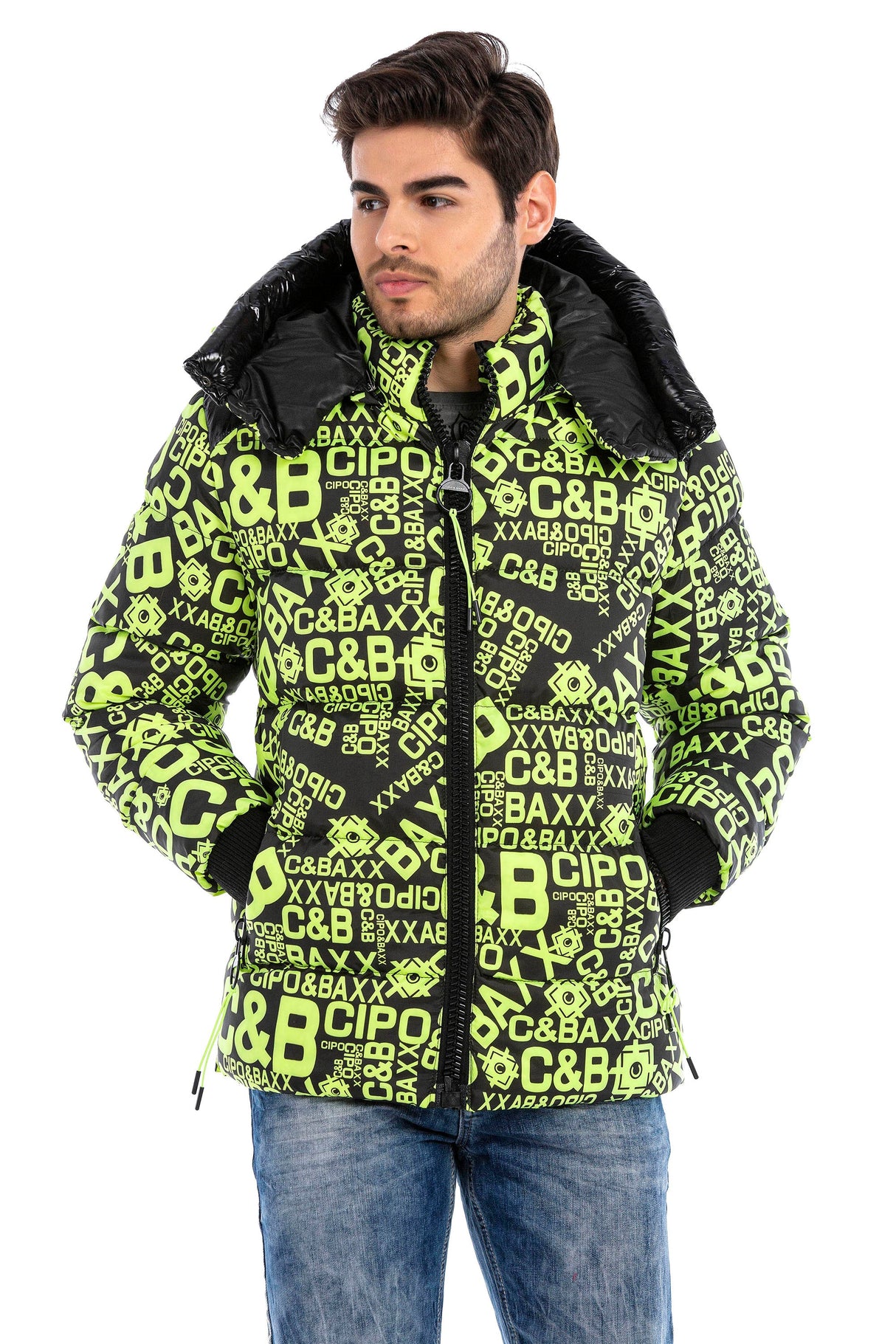 CM193 Men's Winter Jacket – Urban Look with Detachable Hood Product Description