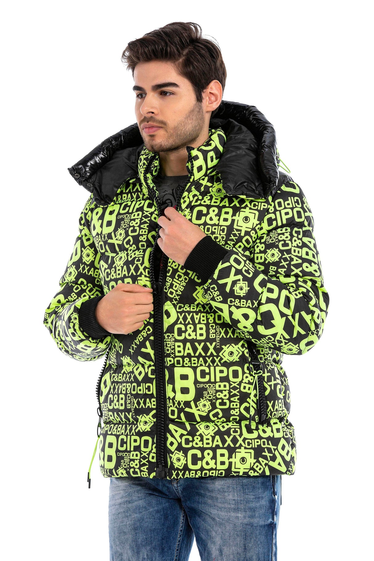 CM193 Men's Winter Jacket – Urban Look with Detachable Hood Product Description