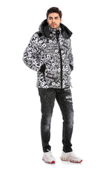 CM193 Men's Winter Jacket – Urban Look with Detachable Hood Product Description