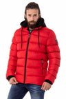 CM202 Men's Winter Jacket – Beige with Detachable Hood & Functional Details