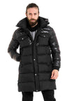CM209 Men's Winter Jacket – Long Cut & Warmly Lined | Detachable Hood with Zipper