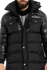 CM209 Men's Winter Jacket – Long Cut & Warmly Lined | Detachable Hood with Zipper