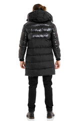 CM209 Men's Winter Jacket – Long Cut & Warmly Lined | Detachable Hood with Zipper