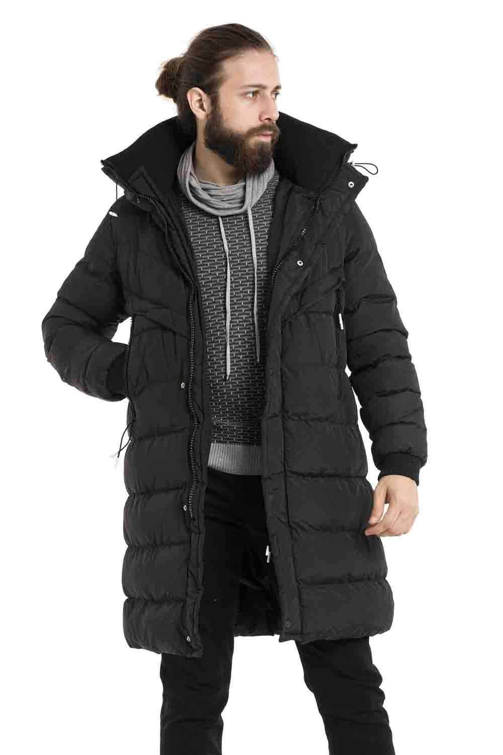 CM213 Men's Winter Jacket – with detachable hood & functional details