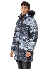 CM217 Men's Winter Jacket – Long Cut | Warmly lined with fur hood & eye-catching design